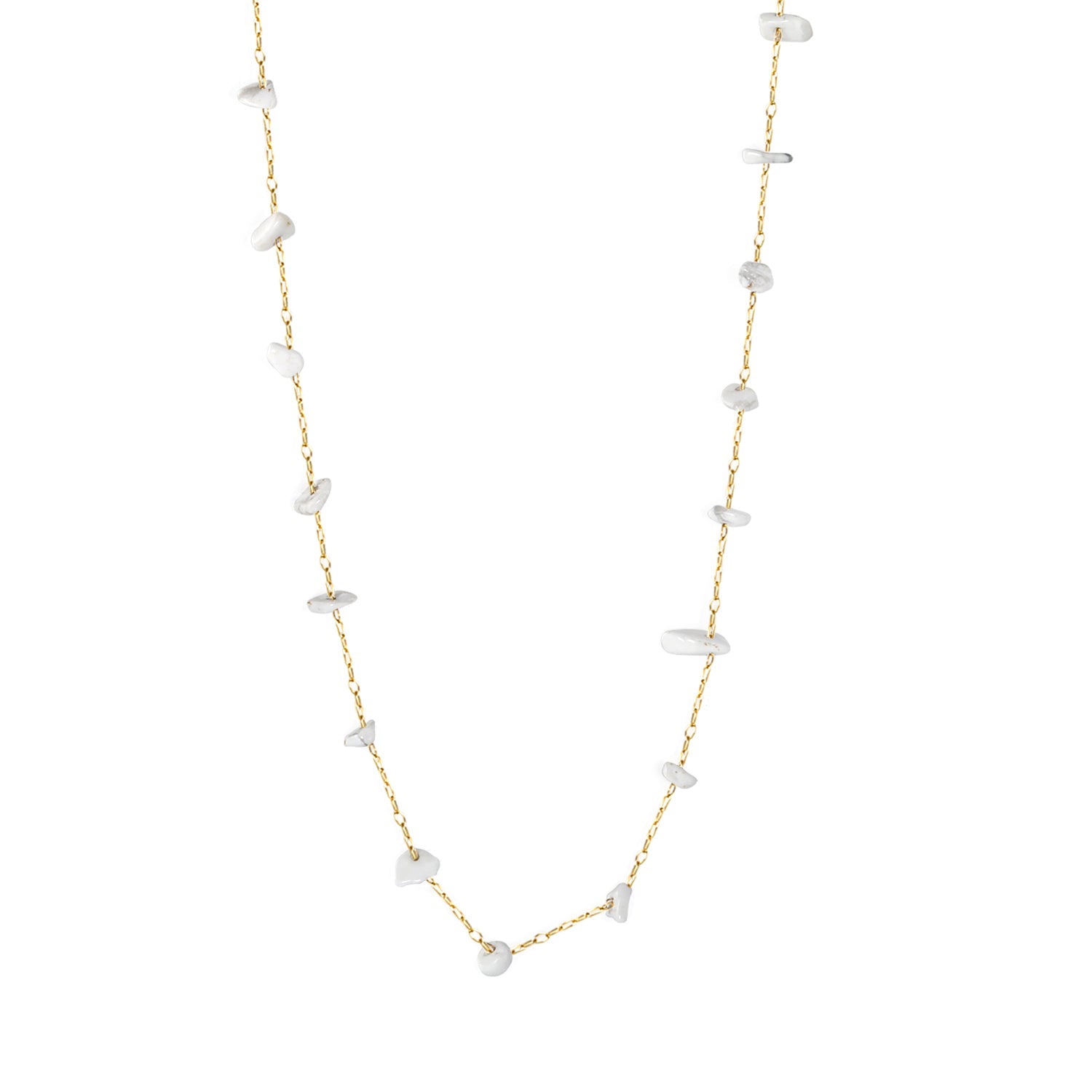 White turquoise/amethyst/pink stone/sky blue stone/turquoise/mixed color stone accessories 0.3 cross elongated chain *40+5cm+6mm round tail plate necklace gold color asonjewelry